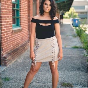 Honey Punch Suede Skirt